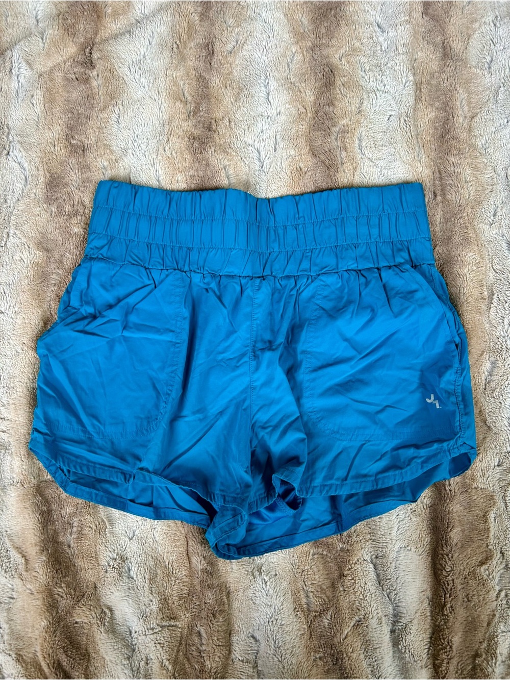 JoyLab Women’s Blue Athletic Shorts with High Elastic Waist M